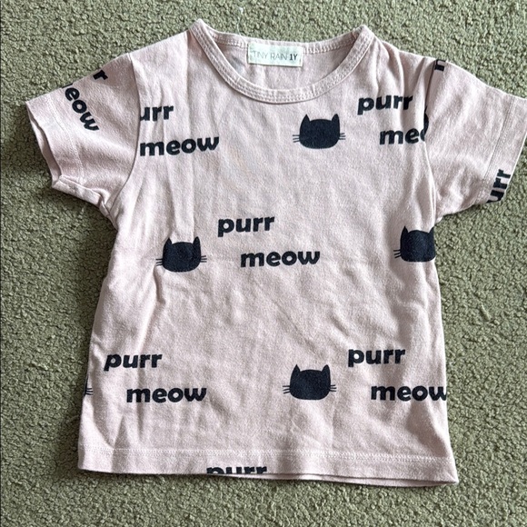 tiny rain Other - Tiny Ranty Pink Cat Print T-Shirt